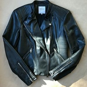 Zara Trafaluc Outerwear Faux Leather Jacket L